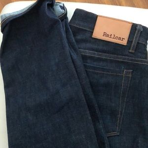 Rail car made in America raw selvage denim